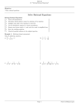 Solve Rational Equations