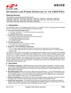 an358 optimizing low-power operation of the c8051f9xx