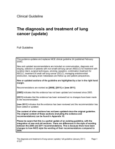 Lung cancer (update): full guideline