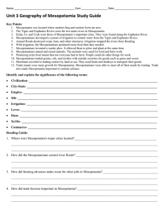 Unit 3 Geography of Mesopotamia Study Guide