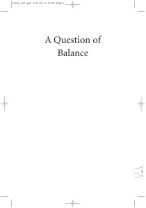 A Question of Balance - Yale Economics