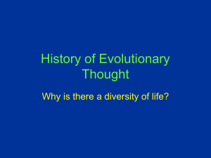 History of Evolutionary Thought