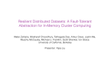 Resilient Distributed Datasets: A Fault-Tolerant