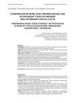 Comparison of bone and chronological age in different types of