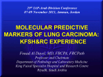 FD -IAP Arab Div November 2013 - Mol pred markers lung ca - IAP-AD