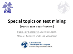Special topics on text mining [Representation and preprocessing]