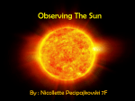 Observing The Sun