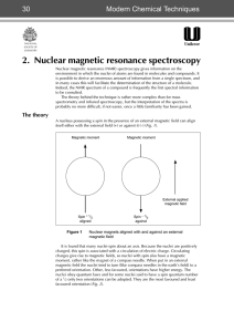 2. Nuclear magnetic resonance spectroscopy