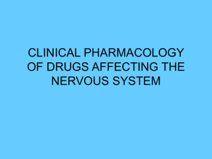 CLINICAL PHARMACOLOGY OF DRUGS AFFECTING THE