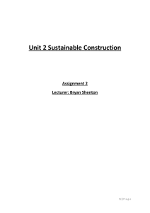 Assignment 2 Sustainable Construction (sample)