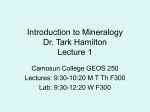 Mineralogy Lecture 01