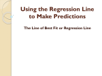 Using the Regression Line to Make Predictions