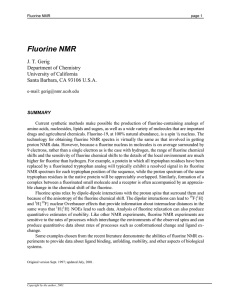 Fluorine NMR