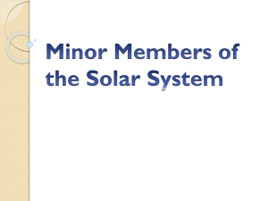 Minor Members of the Solar System