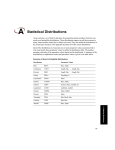 Statistical Distributions