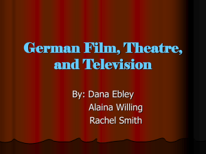 German Film, Theatre, and Television