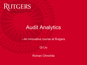 Audit Analytics - Rutgers Accounting Web