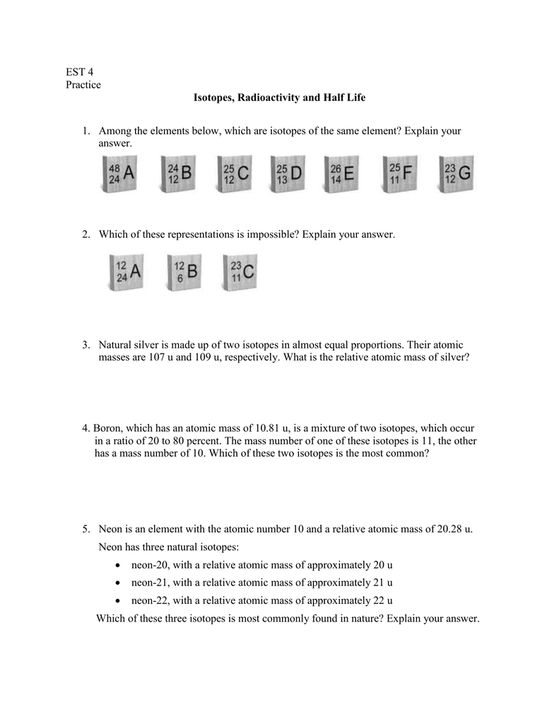 half-life-radioactive-isotopes-worksheet