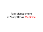 Pain Management - Stony Brook University School of Medicine
