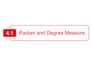 Radian and Degree Measure - peacock
