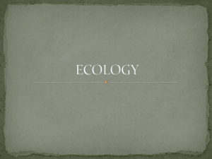 Notes - Ecology