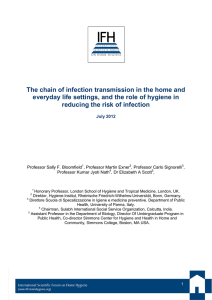The chain of infection transmission in the home and everyday life