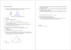 Klicker-questions, chapter 1 1. The figure shows the probability