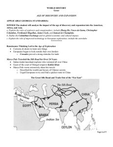 WORLD HISTORY Age of Discovery and Expansion