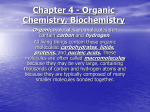 Chapter 4 - Organic Chemistry, Biochemistry