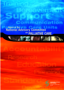 Report of the National Advisory Committee on Palliative Care, 2001