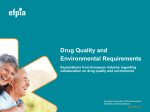Drug Quality and Environmental Requirements