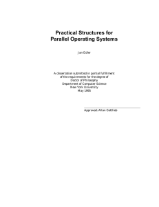Practical Structures for Parallel Operating Systems