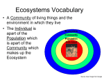 Ecosystem Notes