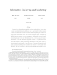 Information Gathering and Marketing1
