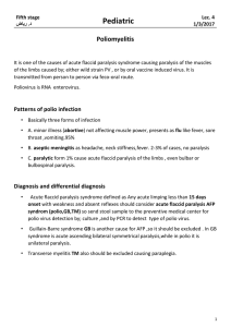 Patterns of polio infection