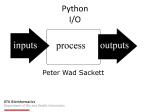 Python I/O