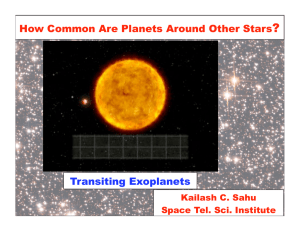 How Common Are Planets Around Other Stars? Transiting