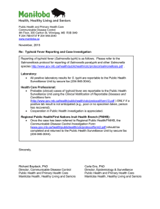 Typhoid and Paratyphoid Fever