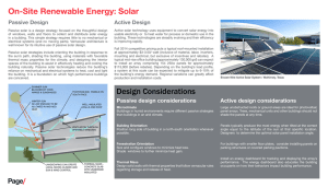 On-Site Renewable Energy: Solar Design Considerations