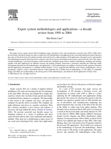Expert system methodologies and applications—a decade review