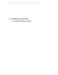 A Friendly Introduction to Mathematical Logic