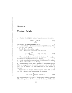 Chapter 6: Vector fields