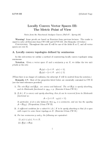 Locally Convex Vector Spaces III: The Metric Point of View