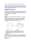 Summary: A brief description of Kirchoff`s Laws (current and voltage)