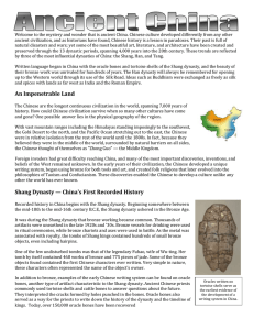 History of Ancient China
