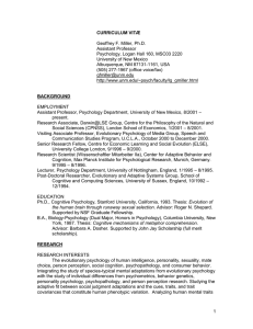 curriculum vitae - University of New Mexico