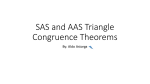 AAS and SAS Triangle Congruence Theorems