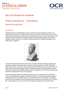 OCR GCSE (9-1) Latin Set Text Guide Student Activity