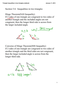 Triangle Inequalities in two triangles.notebook