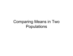 Comparing Means in Two Populations